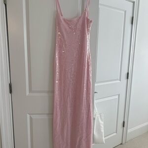 Beginning Boutique Blush Sequin Dress
